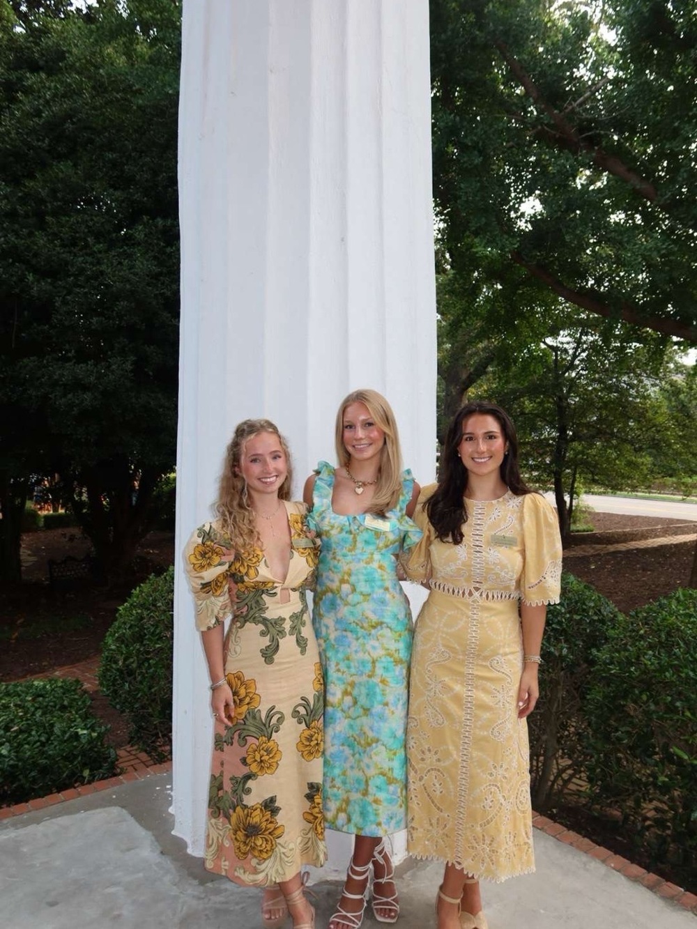 Zimmermann Teal & Yellow Floral Cold-Shoulder Maxi Dress - Picture 5 of 6